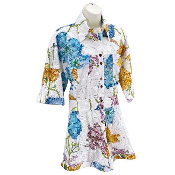 NWT Hayley Menzies white floral romper - Picture 1 of 10
